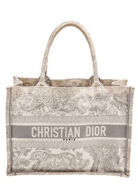 Medium Dior Book Tote Grey